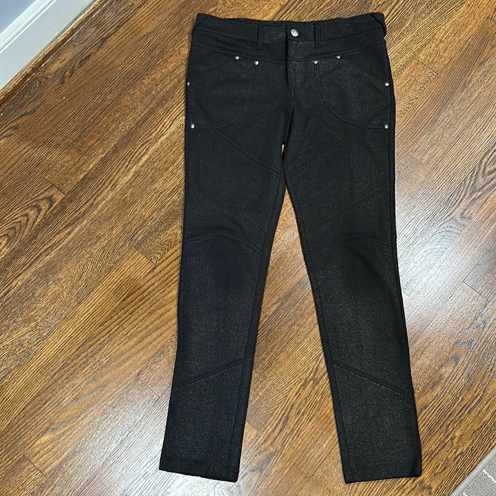 Free People Metallic Black Knit Skinny Pants - Size 29